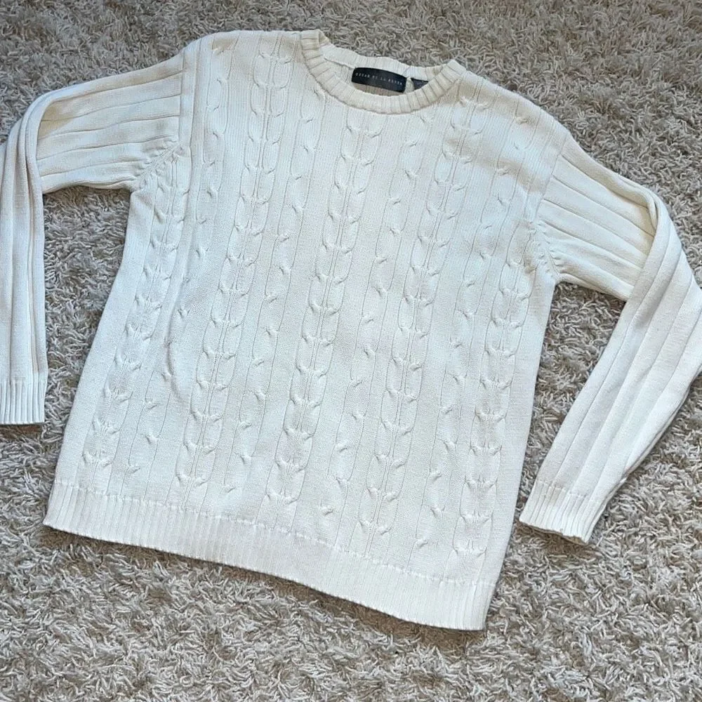 Oscar De La Renta Sweater Knit Crewneck Sweater Casual Men’s Large